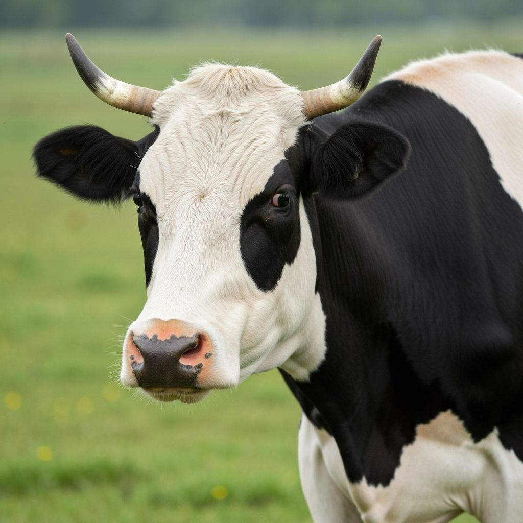 Healthy cow on our farm